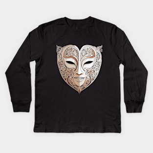 Mask Terracotta Shadow Silhouette Anime Style Collection No. 345 Kids Long Sleeve T-Shirt